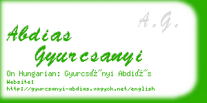 abdias gyurcsanyi business card